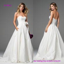 Strapless A-Line Wedding Dress with Bow